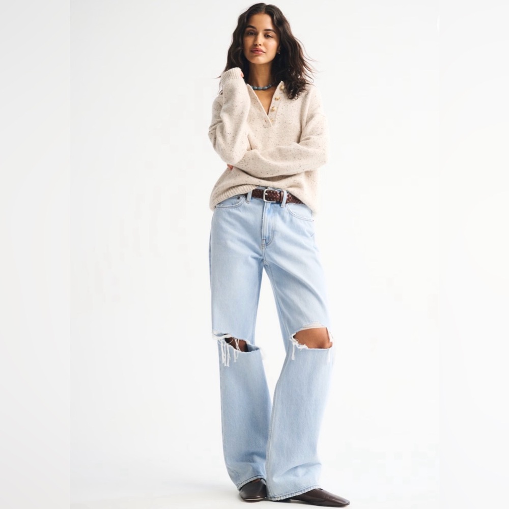 Abercrombie & Fitch Light Blue Boyfriend Jeans